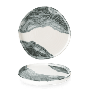 Tide Black Organic Fat Tallerken med Kant, 250 mm, Min. kjøp: 6