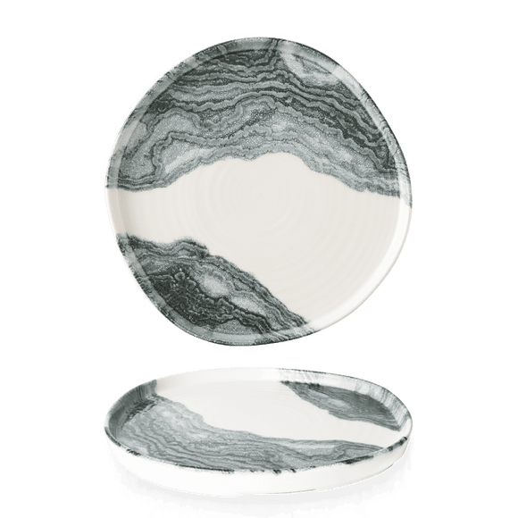 Tide Black Organic Fat Tallerken med Kant, 250 mm, Min. kjøp: 6