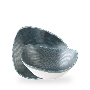 Astro Metallic Blå Trekantskål, 240 mm, Min. kjøp: 6