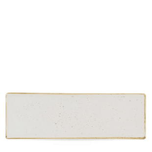 Steinstøpt byggfat i hvitt porselen, 320x110mm, Min. kjøp: 6