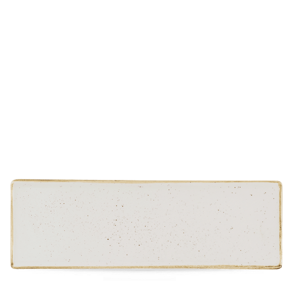 Steinstøpt byggfat i hvitt porselen, 320x110mm, Min. kjøp: 6