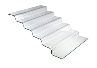 Vetro sekstrinns buffettrapp i gjennomsiktig glass, 600x455x(H)240mm, Min. kjøp: 1