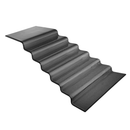 Vetro syvtrinns buffettrapp i svart glass, 680 x (H) 200 mm-1