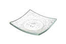 Vetro fingermat firkantet gjennomsiktig glassfat, 80x80mm, Min. kjøp: 6-1