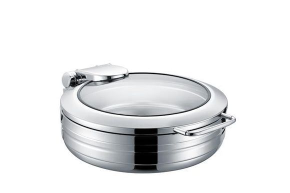 Utmerket 6 l rund varmeskål med glasslokk