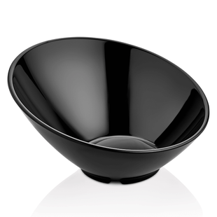 Skråstilt skål laget av melamin, svart, 233 x (h) 125 mm