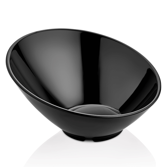 Skråstilt skål laget av melamin, svart, 262 x (h) 138 mm