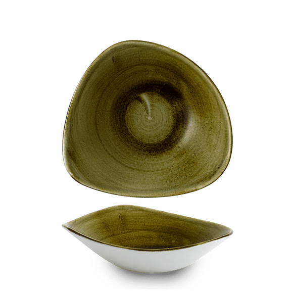 Stonecast Plume Grønn trekantet skål, 235 mm, Min. kjøp: 1