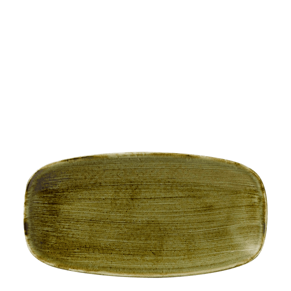 Stonecast Plume Green kokketallerken avlang, 298x153mm