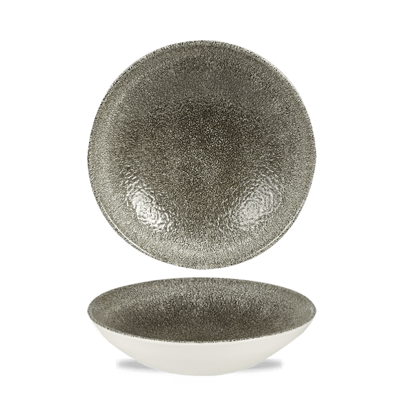 Raku Quartz Black coupé-skål, 182 mm, Min. kjøp: 12