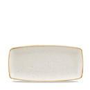 Støpt bygg Hvit avlang tallerken, 295x140mm, Min. kjøp: 6-1