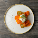 Steinstøpt bygg hvitvegget tallerken, 260x(h)20mm, Min. kjøp: 6-1