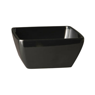 Svart firkantet bolle 19 x 19 cm, høyde 9 cm