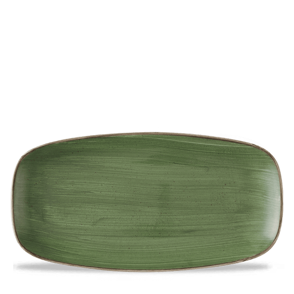 Rektangulær tallerken i steinstøpt syrgrønn, 300x150mm, Min. kjøp: 6 - for Storkjøkken - XL - Storkjøkken
