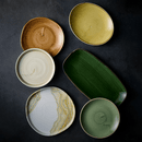 Rektangulær tallerken i steinstøpt syrgrønn, 300x150mm, Min. kjøp: 6 - for Storkjøkken - XL - Storkjøkken