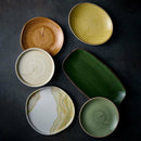 Rektangulær tallerken i steinstøpt syrgrønn, 300x150mm, Min. kjøp: 6 - for Storkjøkken - XL - Storkjøkken