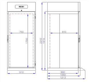 Rull - in fryser ss mono block 700 ltr - for Storkjøkken - XL - Storkjøkken