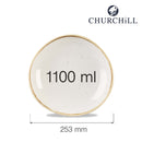 Rund bolle i steinstøpt bygghvit, 253 mm, Min. kjøp: 6 - for Storkjøkken - XL - Storkjøkken