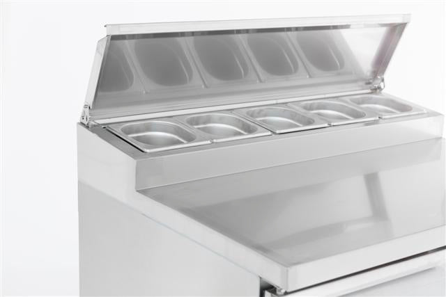 Saladette 2 dørs 5x1/6gn beholder - for Storkjøkken - XL - Storkjøkken