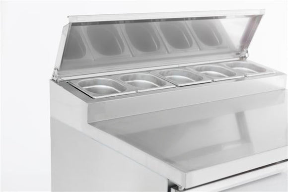 Saladette 2 dørs 5x1/6gn beholder - for Storkjøkken - XL - Storkjøkken