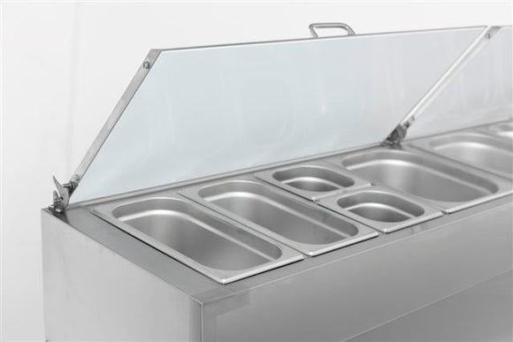 Saladette 3 dørs 8x1/3gn beholder - for Storkjøkken - XL - Storkjøkken