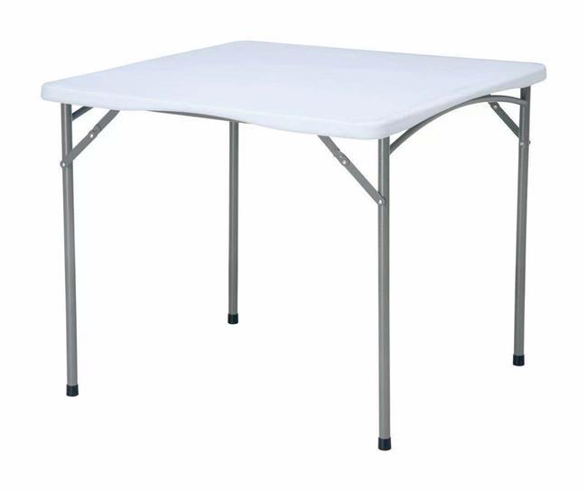 Sammenleggbart firkantet cateringbord, 870x870x(h)740mm - for Storkjøkken - XL - Storkjøkken
