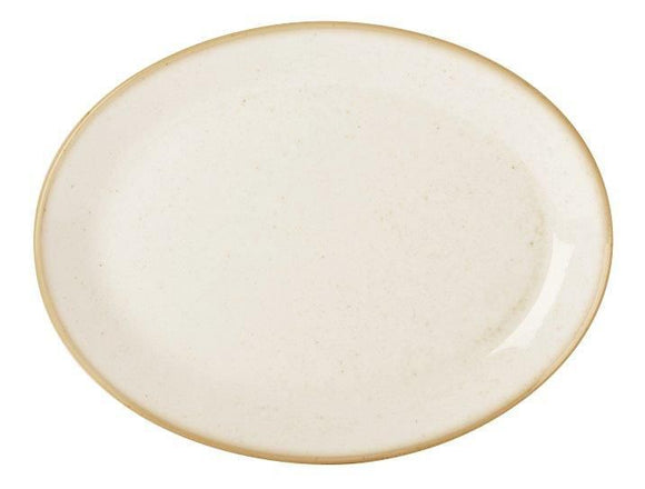 Sand oval tallerken, 240x190mm, Min. kjøp: 6 - for Storkjøkken - XL - Storkjøkken