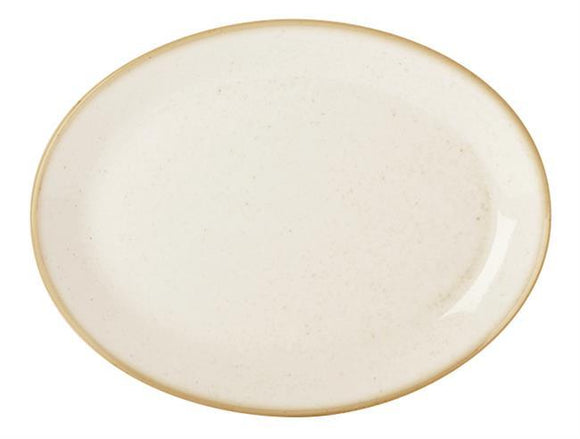 Sand oval tallerken, 310x240mm, Min. kjøp: 6 - for Storkjøkken - XL - Storkjøkken