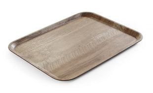 Servering av brett med melaminlaminat, ikke - glid, med tresign, tre mørke, 330x430mm - for Storkjøkken - XL - Storkjøkken