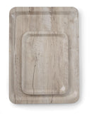 Servering av brett med melaminlaminat, ikke - glid, med tresign, tre mørke, 330x430mm - for Storkjøkken - XL - Storkjøkken