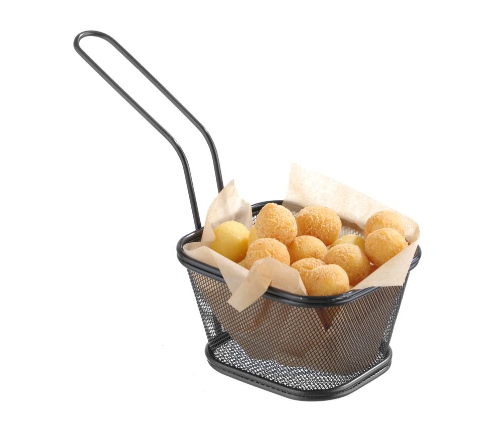 Serverings kurv miniatyrer stabelbar svart, 105x90x (h) 60mm - for Storkjøkken - XL - Storkjøkken