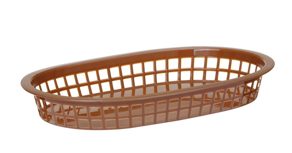 Serverings kurver fast food - stil, brun, 6 stk., 275x175x (h) 38mm - for Storkjøkken - XL - Storkjøkken