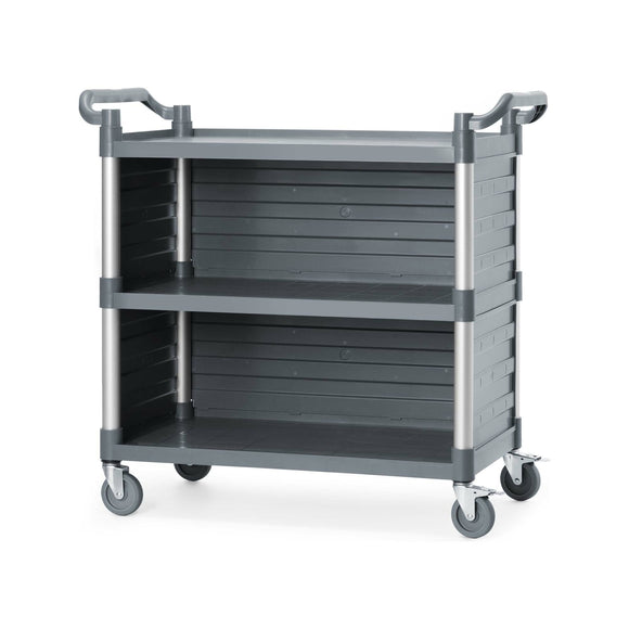 Servicevogn med sidepaneler, 3 hyller, 1010x500x(h)960mm - for Storkjøkken - XL - Storkjøkken