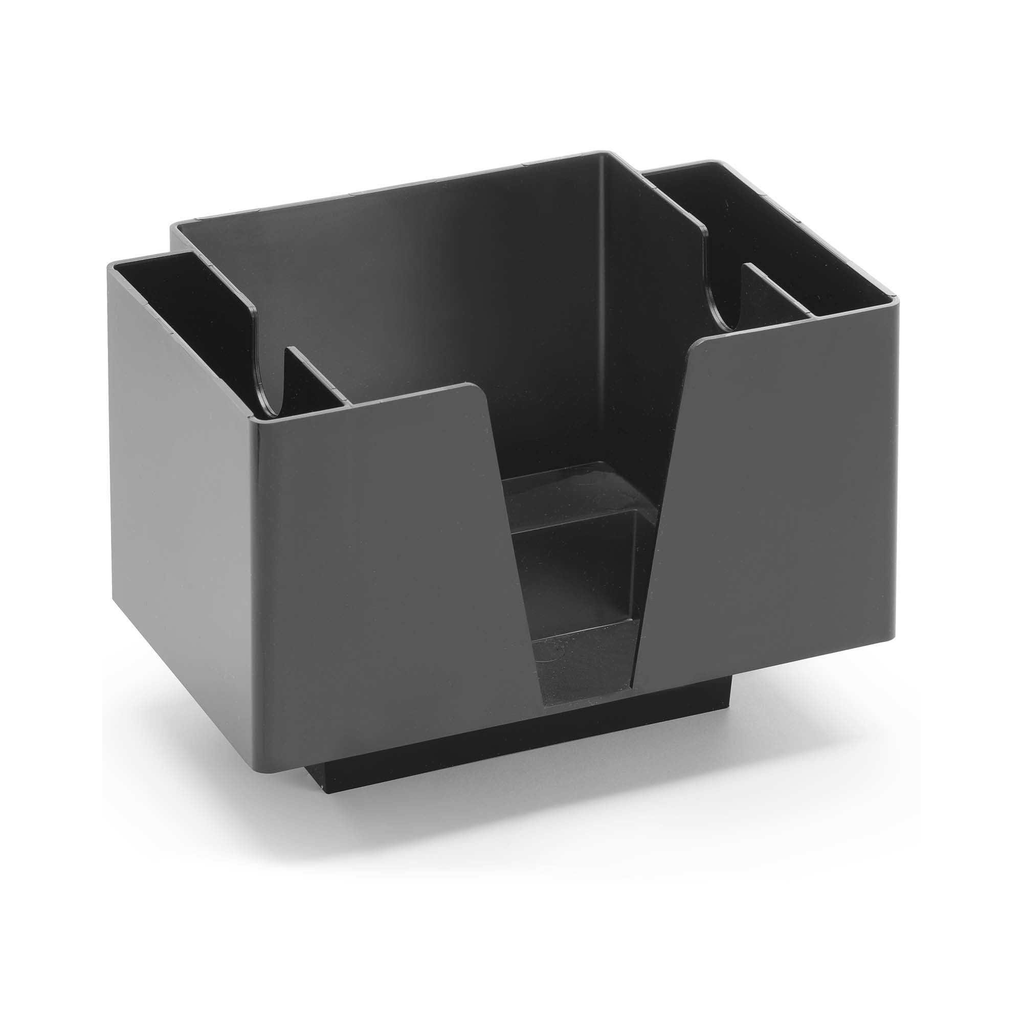 Serviettholder med 3 rom, Bar up, svart, 193x143x(H)136mm - for Storkjøkken - XL - Storkjøkken