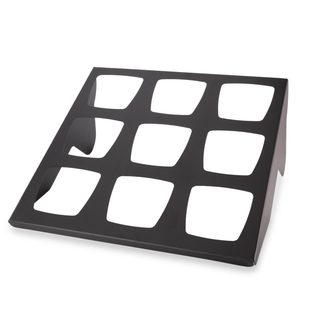 Skiatos svart buffetdisplay for 9 skåler, 333 x 375 x 120 mm - for Storkjøkken - XL - Storkjøkken