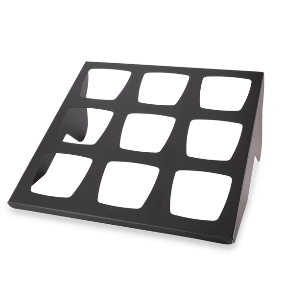 Skiatos svart buffetdisplay for 9 skåler, 333 x 375 x 120 mm - for Storkjøkken - XL - Storkjøkken