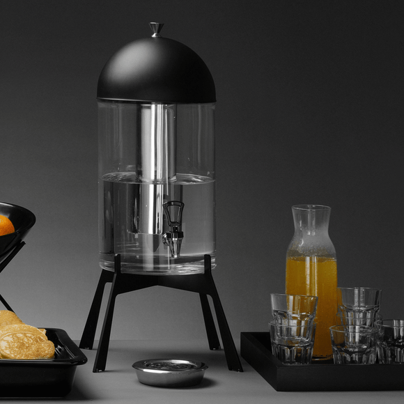 Skiatos svart drikkedispenser, 7 l, 345 x 345 x H:570 mm - for Storkjøkken - XL - Storkjøkken