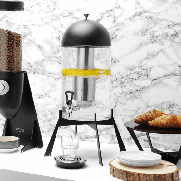 Skiatos svart drikkedispenser, 7 l, 345 x 345 x H:570 mm - for Storkjøkken - XL - Storkjøkken