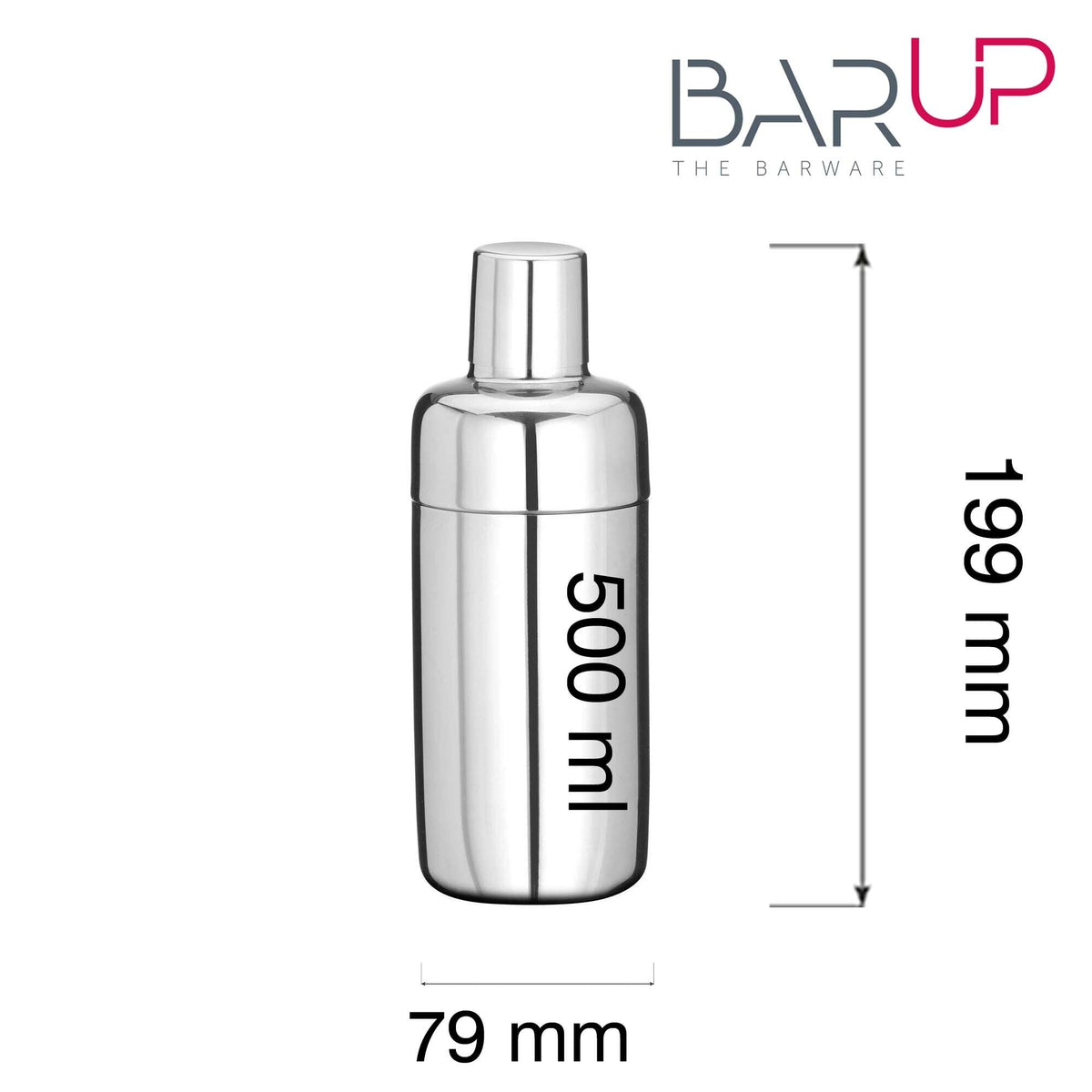 Skomaker 3 - delt, BarUp, 0,5L, ø 79 x (H) 199 mm - for Storkjøkken - XL - Storkjøkken