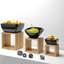 Skråstilt skål laget av melamin, svart, 233 x (h) 125 mm - for Storkjøkken - XL - Storkjøkken