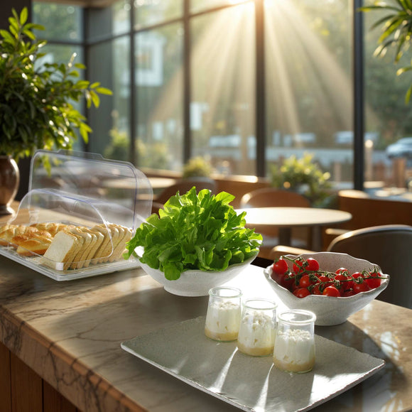 Skråstilt skål Rock, beige, 282x275x(h)115mm - for Storkjøkken - XL - Storkjøkken