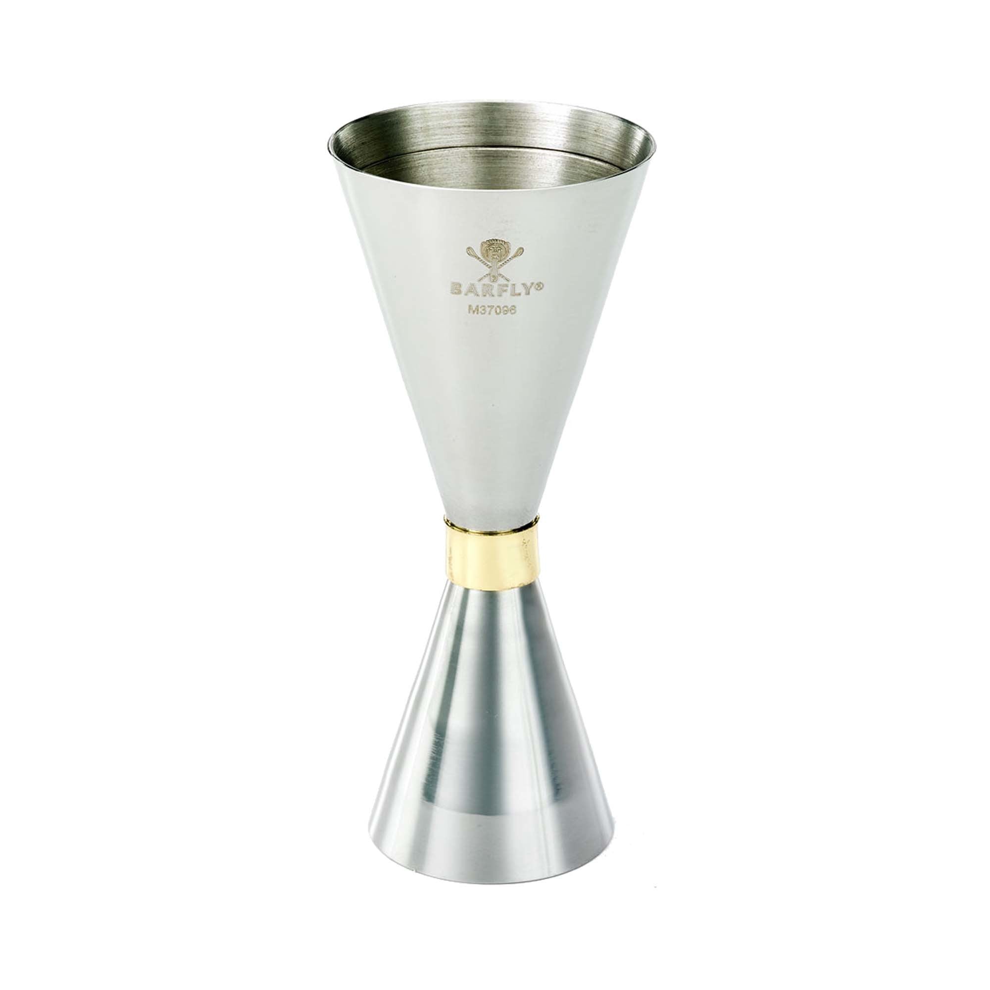 Slim Style jigger, rustfritt stål med gullbånd, 2 oz., Barfly - for Storkjøkken - XL - Storkjøkken