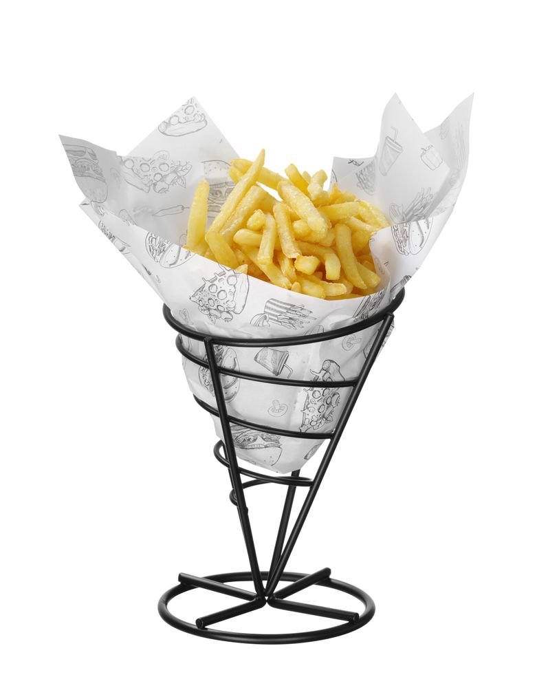 Smørepapir, Fast Food illustrasjonsmønster, 500 stk., 250x350mm - for Storkjøkken - XL - Storkjøkken