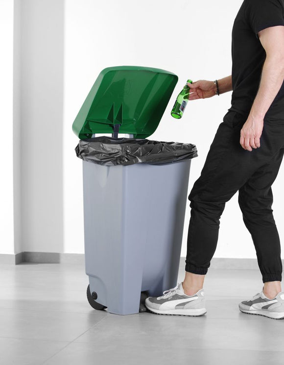 Søppelbeholder, 120L, lys grå, 510x425x(H)875mm - for Storkjøkken - XL - Storkjøkken