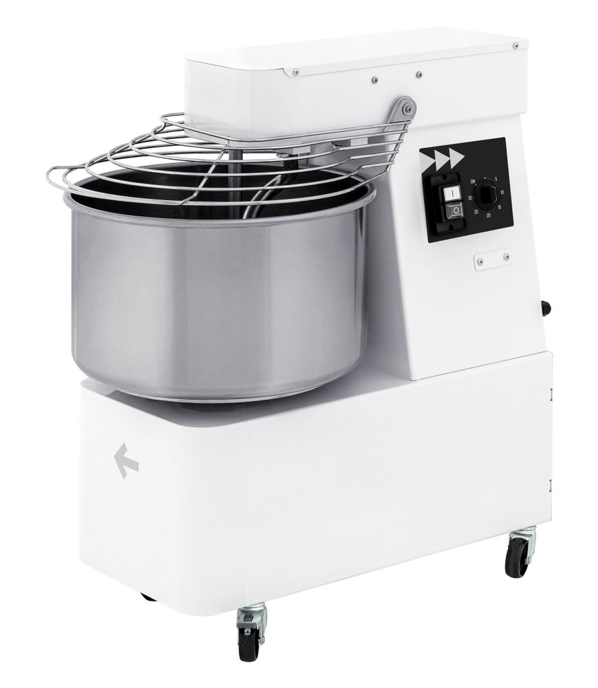Spiralmikser med fast bolle 22 L, 56 kg/t, 22L, 400V/1100W, 385x670x(H)725mm - for Storkjøkken - XL - Storkjøkken
