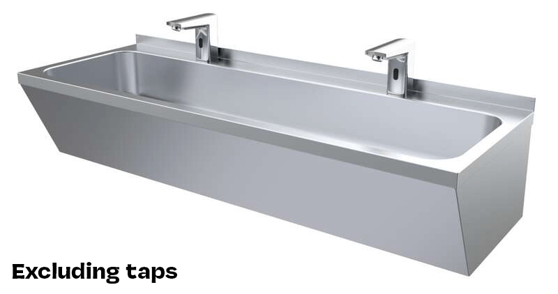 Ss servant dobbel 1200x425x165mm - for Storkjøkken - XL - Storkjøkken