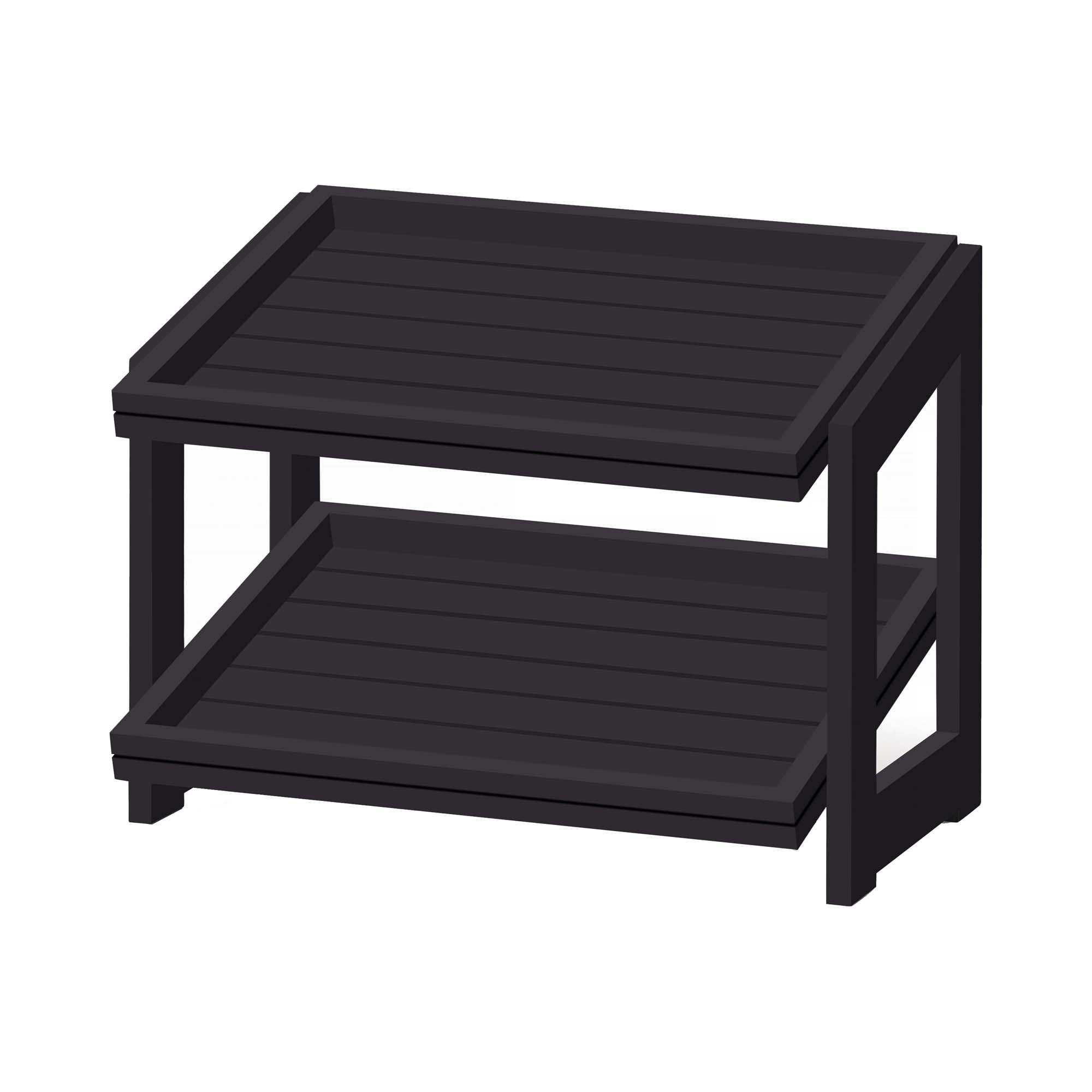 Stativ (2 - etasjers) Madeira svart 574x323x441 mm - for Storkjøkken - XL - Storkjøkken