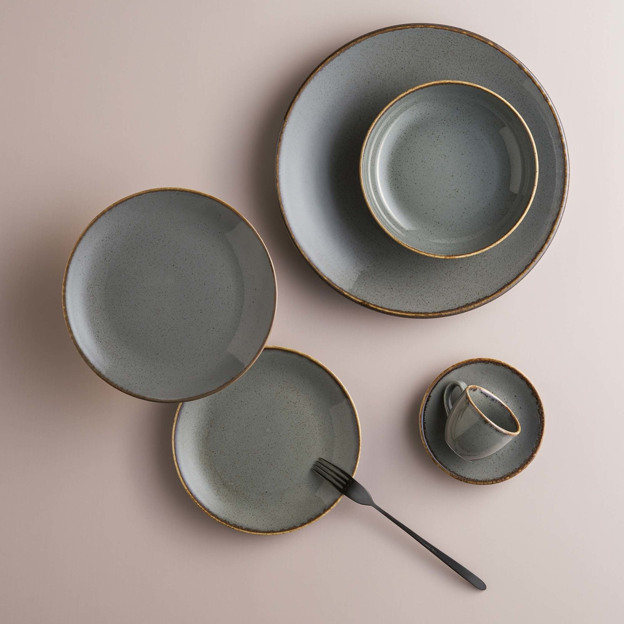 Steinformet pizzaplate, 280 mm, Min. kjøp: 6 - for Storkjøkken - XL - Storkjøkken