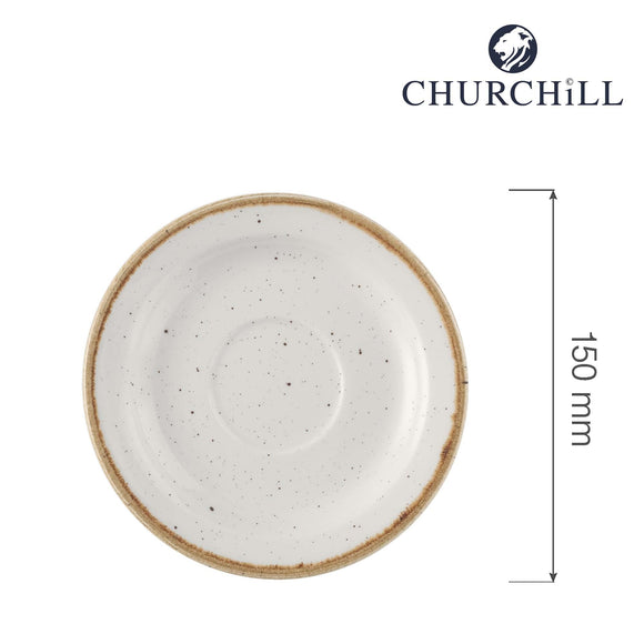 Steinstøpt bygg hvit tallerken, 150 mm, Min. kjøp: 6 - for Storkjøkken - XL - Storkjøkken