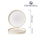 Steinstøpt bygg hvitvegget tallerken, 210x(h)20mm, Min. kjøp: 6 - for Storkjøkken - XL - Storkjøkken